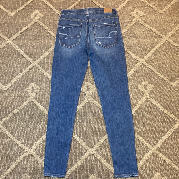 American Eagle Outfitters Super Hi-Rise Super Super Stretch X Distressed Jegging - Picture 8 of 10